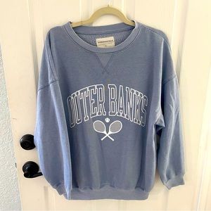 Aeropostale Blue Gray Long Sleeve Crewneck Sweatshirt “OuterBanks” Size Small